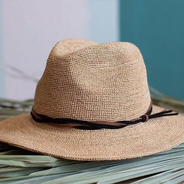 Can be rolls up for packing-Goorin Raffia Haze Fedora