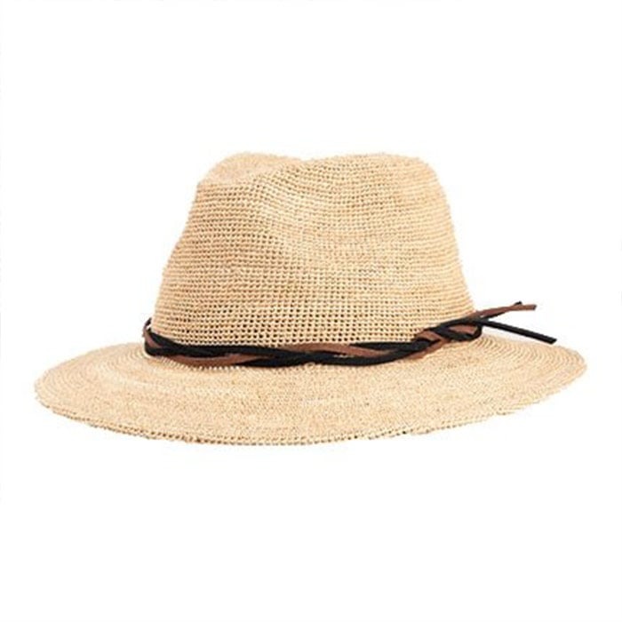 Can be rolls up for packing-Goorin Raffia Haze Fedora