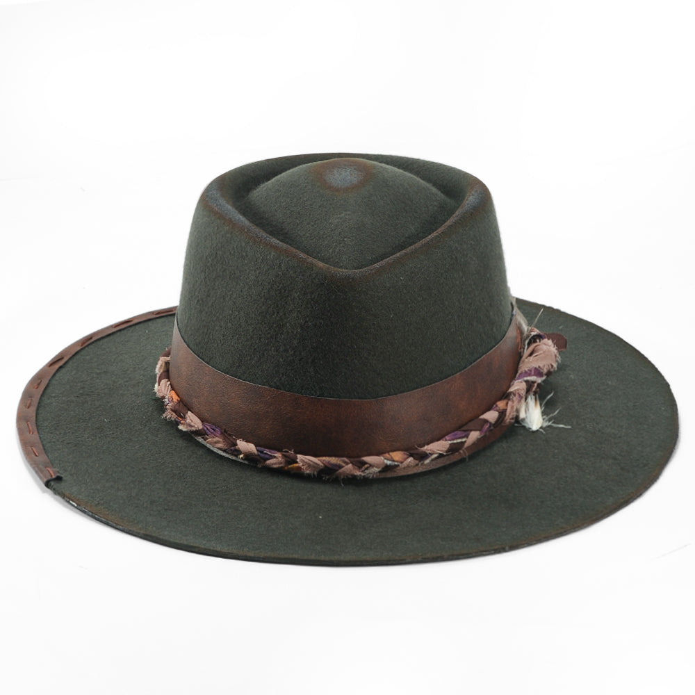 Vintage Green Felt Hat