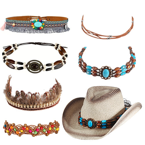 Colorful Bohemian Western Cowboy Hat Decorative Band