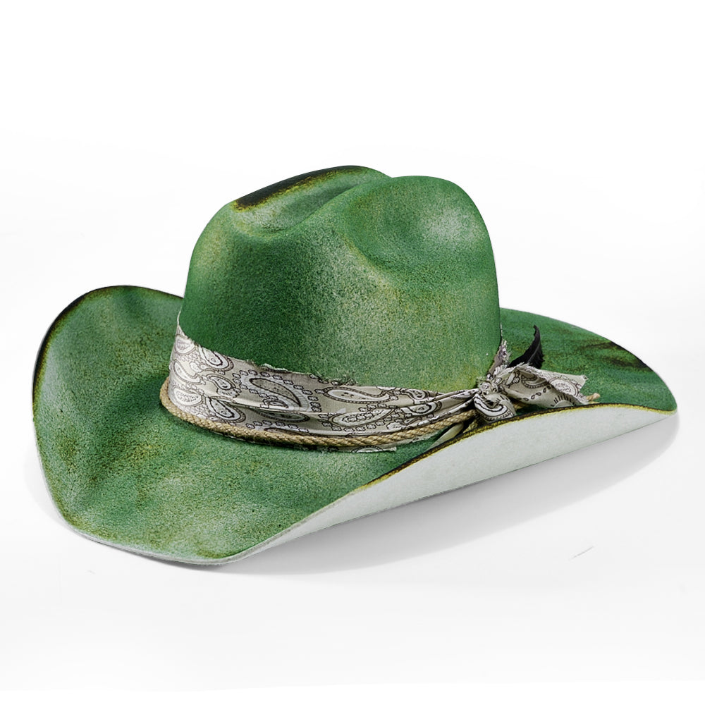 Green Distressed Western