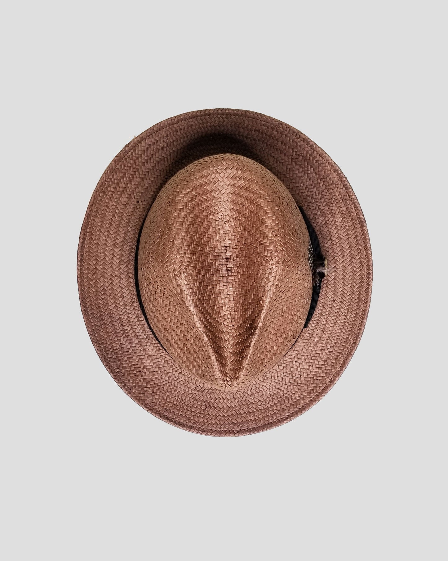 Straw Trilby Fedora Hat – Coffee