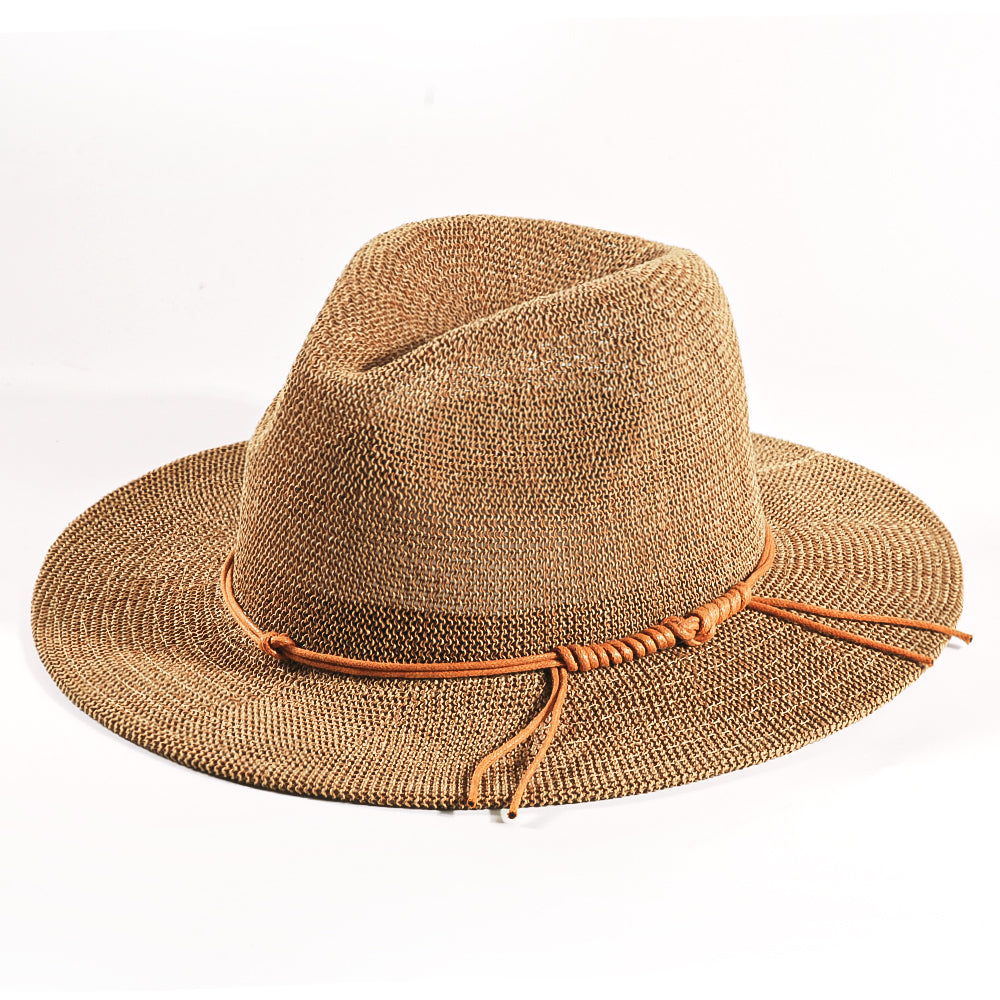 Can be rolls up for packing-Wide Brimmed Straw Hat