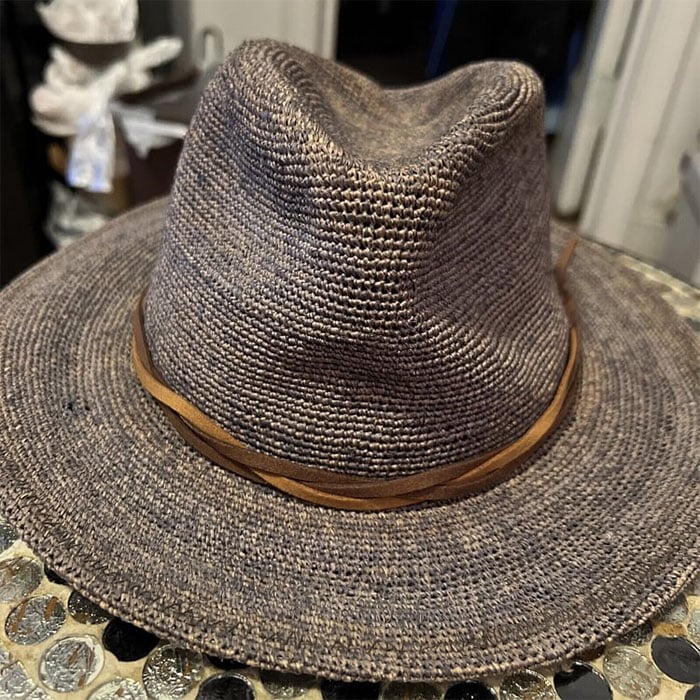 Can be rolls up for packing-Goorin Raffia Haze Fedora