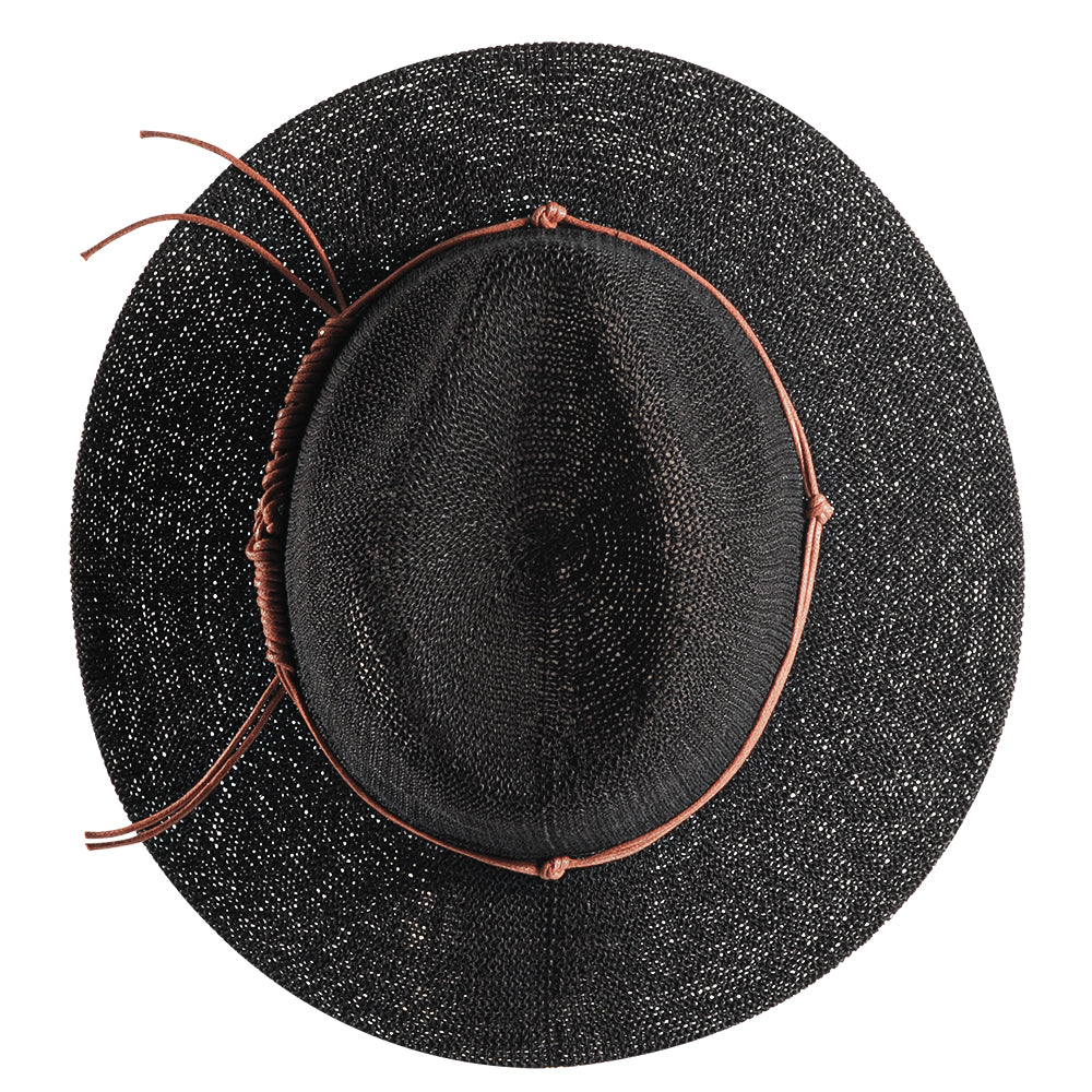 Can be rolls up for packing-Wide Brimmed Straw Hat