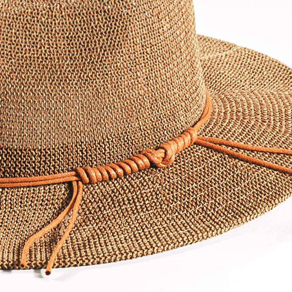 Can be rolls up for packing-Wide Brimmed Straw Hat