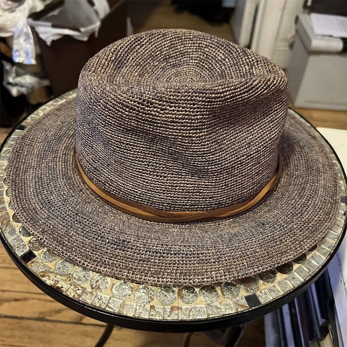 Can be rolls up for packing-Goorin Raffia Haze Fedora