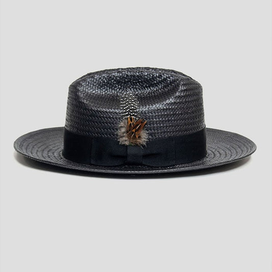 Miller Ranch Straw Fedora Hat - Ebony