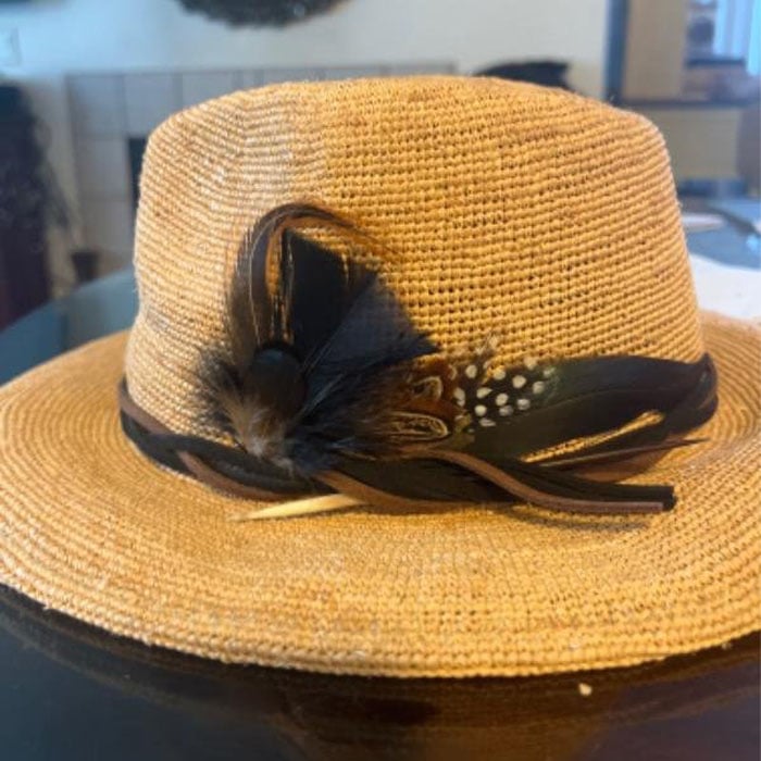 Can be rolls up for packing-Goorin Raffia Haze Fedora