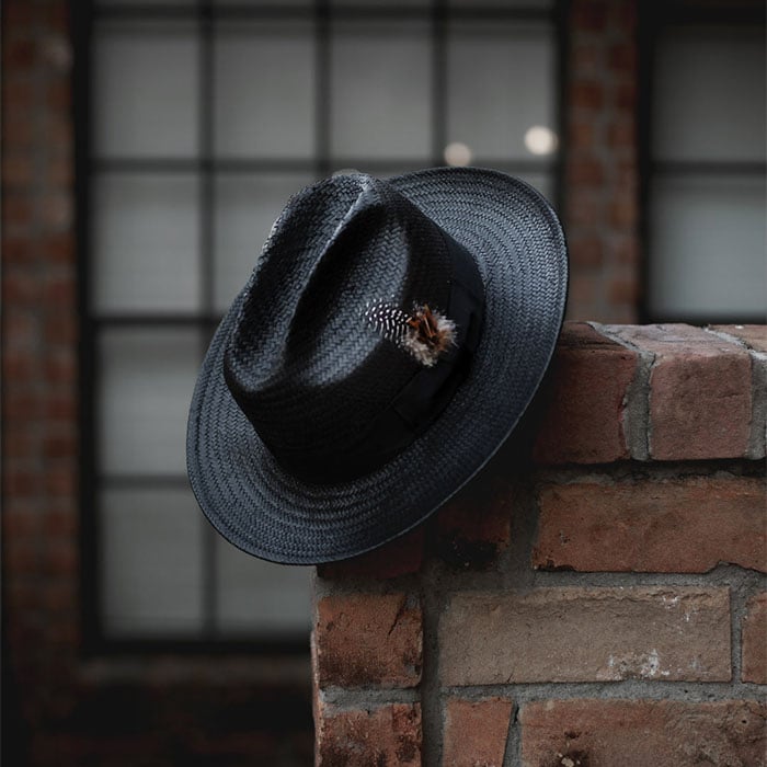 Miller Ranch Straw Fedora Hat - Ebony