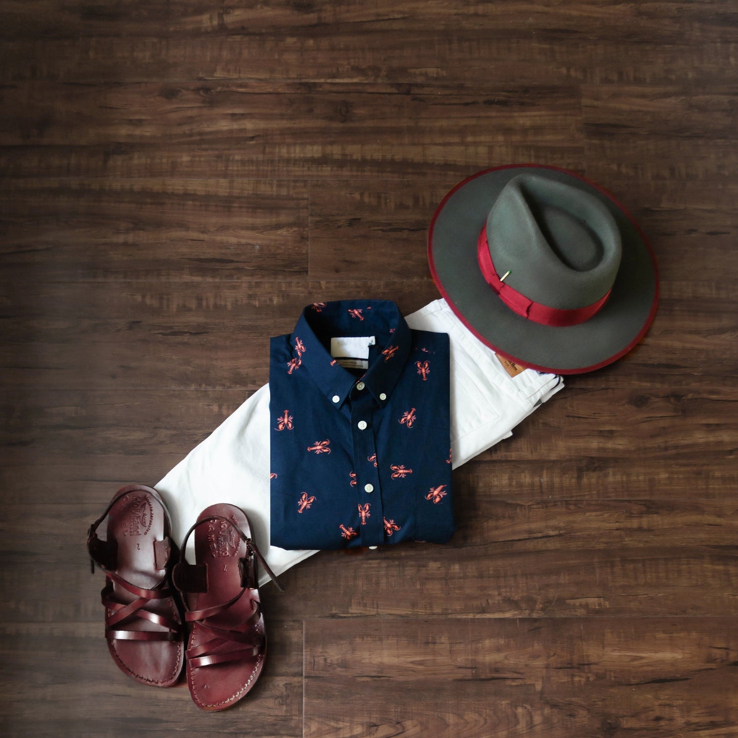 Ferguson Fedora Hat - Slate + Burgundy