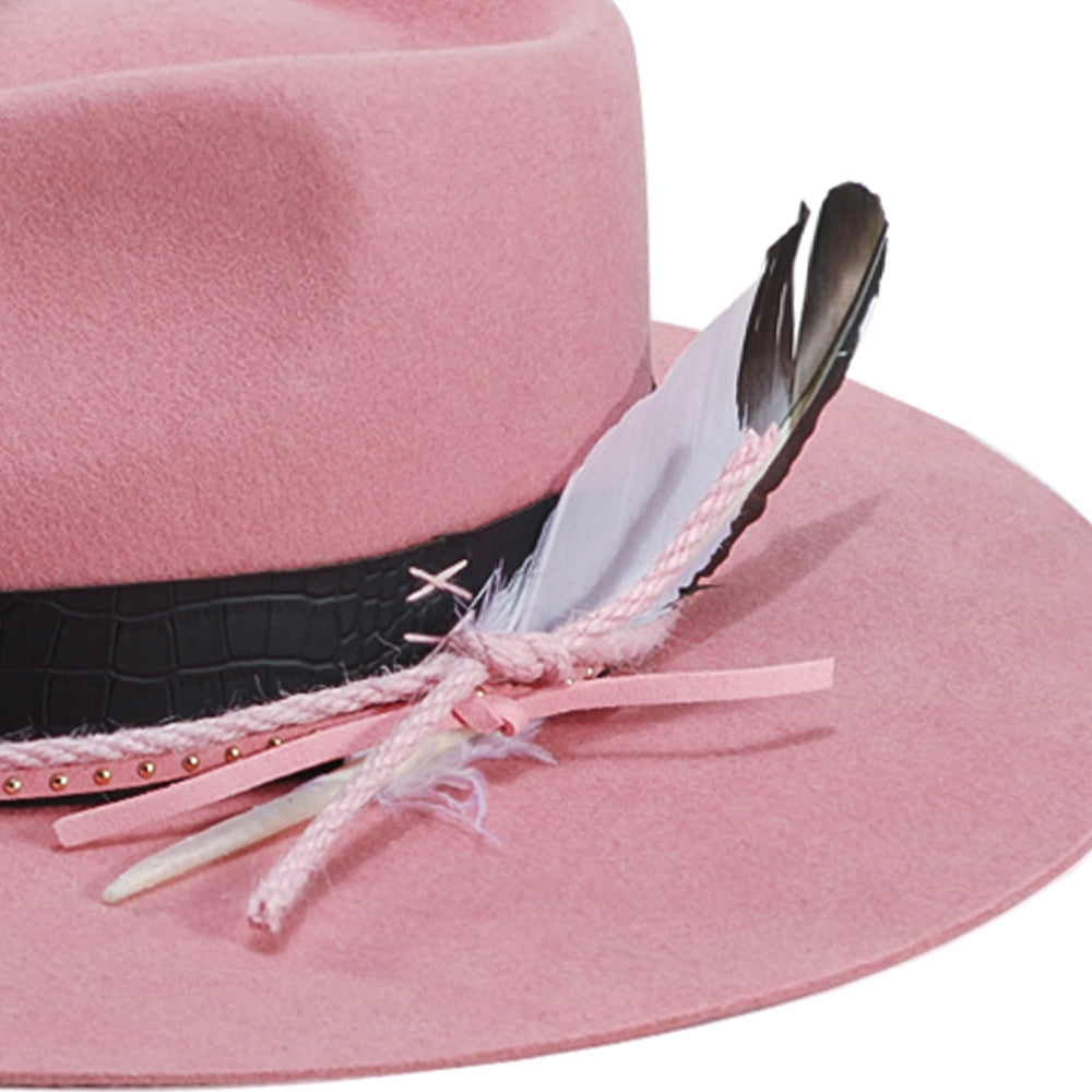 OTRHATS-Fedora-Felt-Pink-Blush-Rose-detail