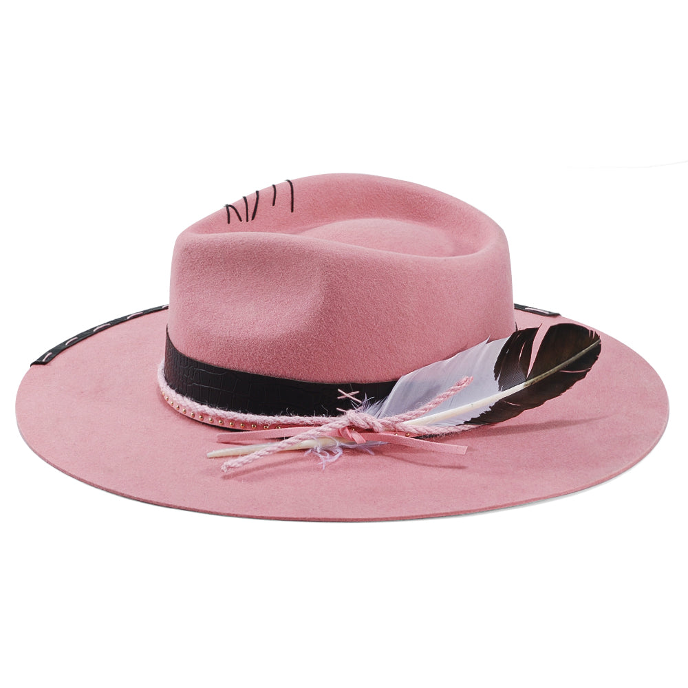 OTRHATS-Fedora-Felt-Pink-Blush-Rose-side