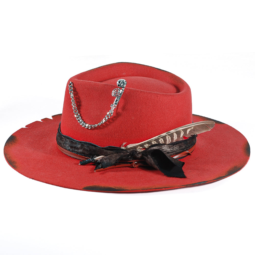 OTRHATS-Fedora-Felt-Red Stars-side