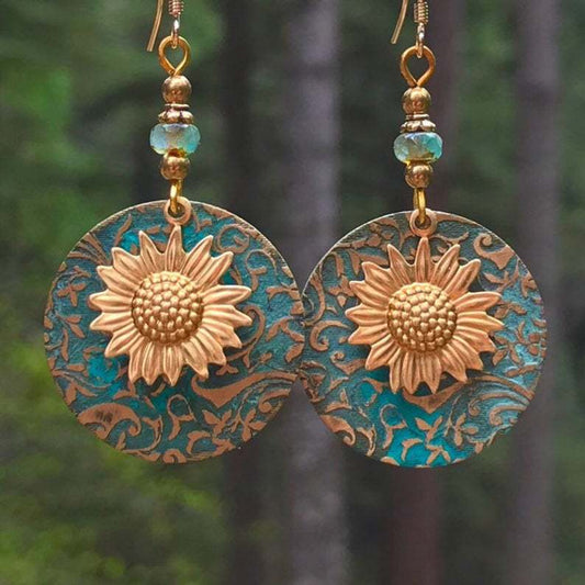 Double Sunflower Earrings