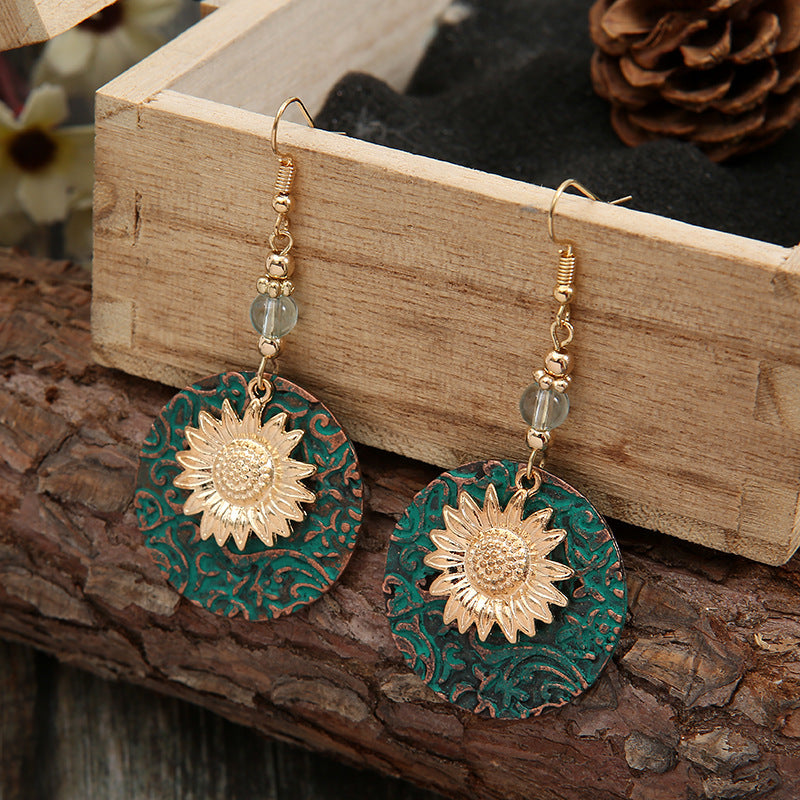 Double Sunflower Earrings