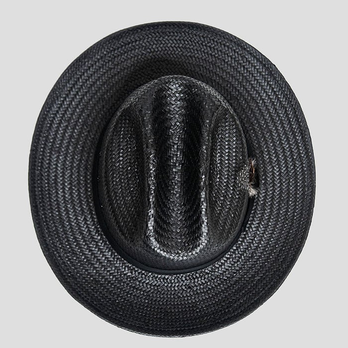 Miller Ranch Straw Fedora Hat - Ebony