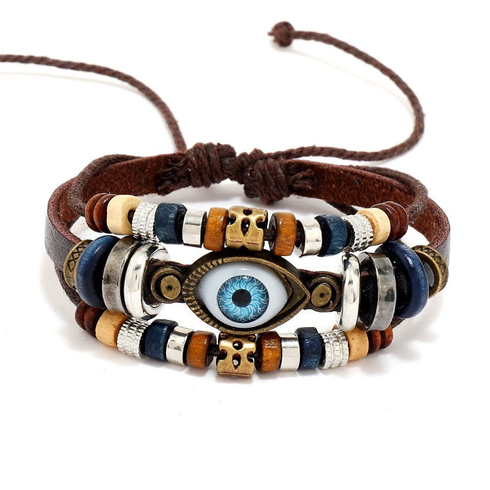 Devil's Eye Cowhide Bracelet